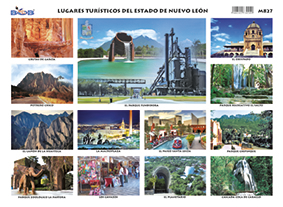 M827 Lugares turísticos del Edo. de Nuevo León (25 pzas)
