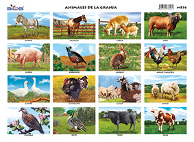 M836 Animales de la granja - 16 figuras (25 pzas)