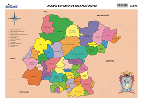 Ediciones Bob | Mapa de Guanajuato (25 pzas)