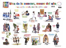 DK1026 Días de la semana y meses del año (25 pzas)