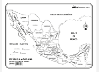 CN002 República Mexicana División política c/n (100 pzas)