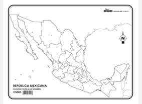 CN003 República Mexicana División política s/n (100 pzas)