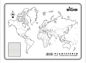 MI04 Planisferio División política s/n (200 pzas)