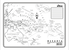 MI07 Oceanía División política c/n (200 pzas)