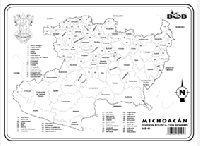 ME41 Michoacán División política c/n (25 pzas)