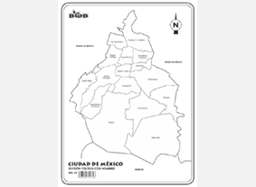 MR15 Ciudad de México División política c/n (1 pza)