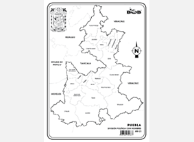 MR21 Puebla División política c/n (1 pza)