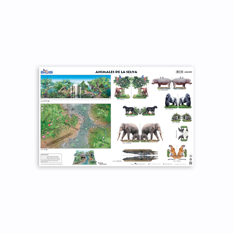 MQ005 Animales de la selva (3 pzas)