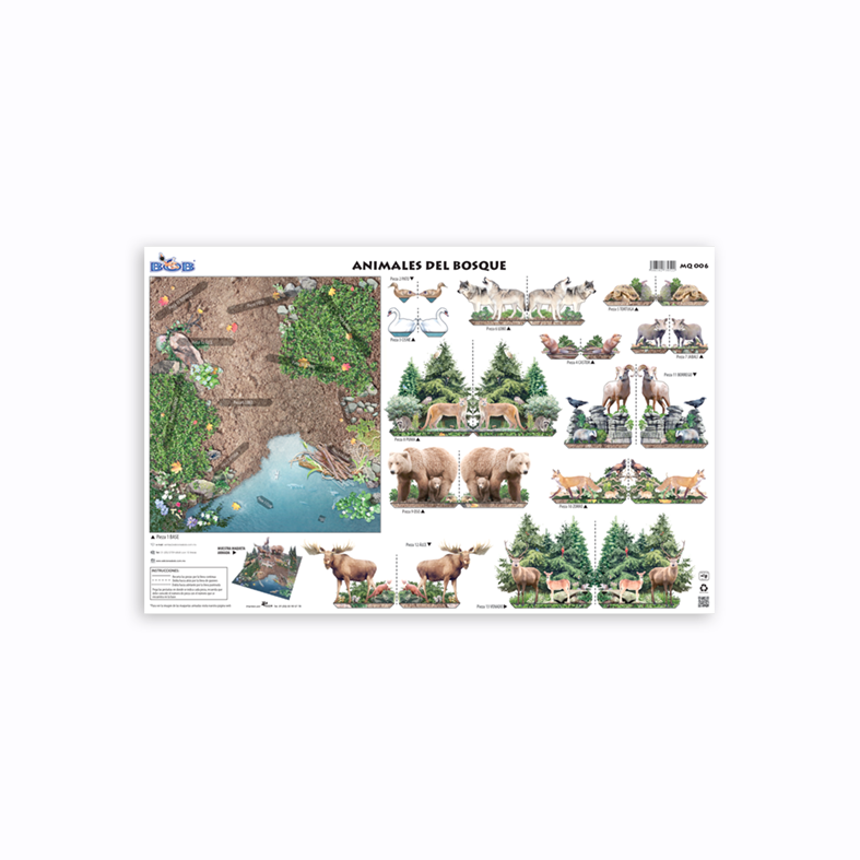 MQ006 Animales del bosque (3 pzas)