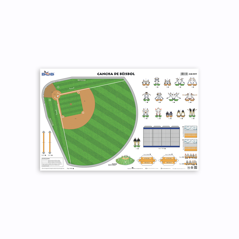 MQ009 Cancha de béisbol (3 pzas)