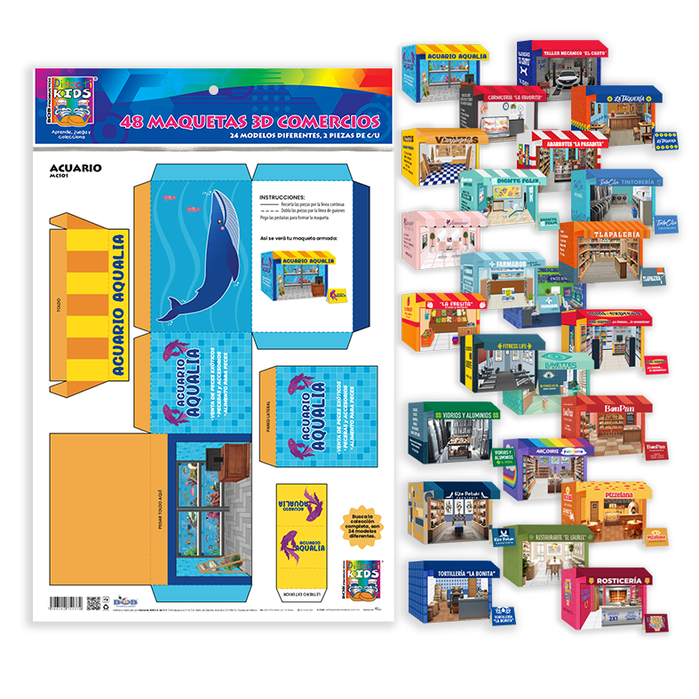 Maquetas Comercios Colecciu00f3n Completa (48 pzas)