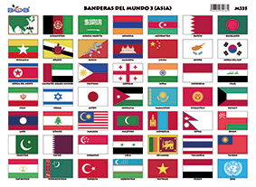 M335 Banderas del mundo 3 / Asia (25 pzas)