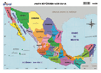 M358 Mapa República Mexicana (25 pzas)