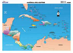M365 Mapa América del centro (25 pzas)