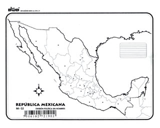 República mexicana - División política s/n - Ediciones Bob